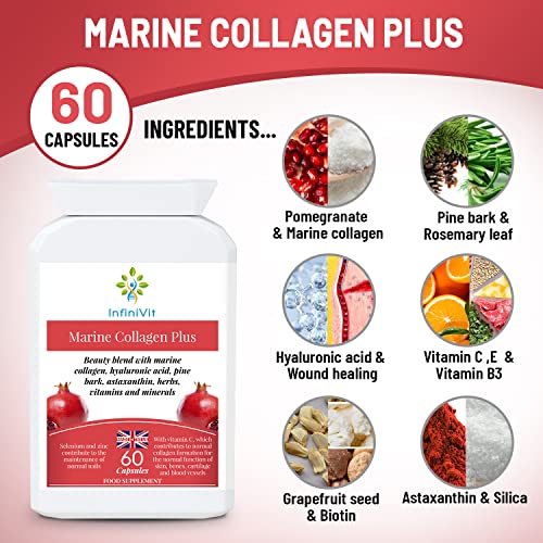 InfiniVit Marine Collagen Plus Blend Capsules - Hair Growth Enhancer with Enriched Vitamin C and Vitamin E InfiniVit uk supplements
