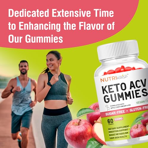 NutriKrisp Organic Keto ACV Gummy for Weight Loss - Sugar & Gluten Free Apple Cider NutriKrisp uk supplements