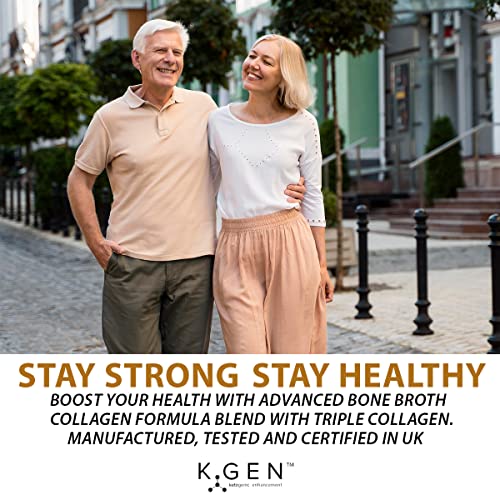 Pure Bone Broth Collagen Supplement Capsules Grass Fed Advanced Blend of Multi Collagen K GEN rejuvenation nutrition uk supplements