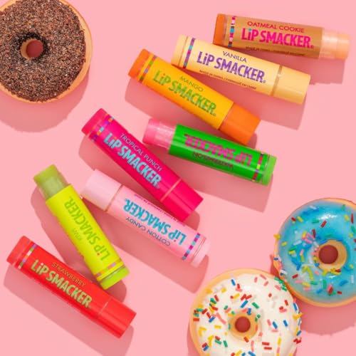 Lip Smacker Original & Best Holiday Flavored Lip Balm Party Pack, Oatmeal Cookie, Vanilla, Mango, Watermelon, Tropical Punch, Cotton Candy, Kiwi, Strawberry, Clear Lip Smacker uk supplements