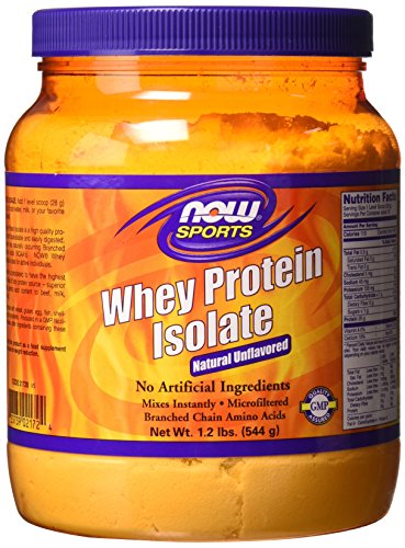NOW Sports Whey Protein Isolate Powder with BCAAs - Unflavored - 1.2 lb NOW Foods uk supplements