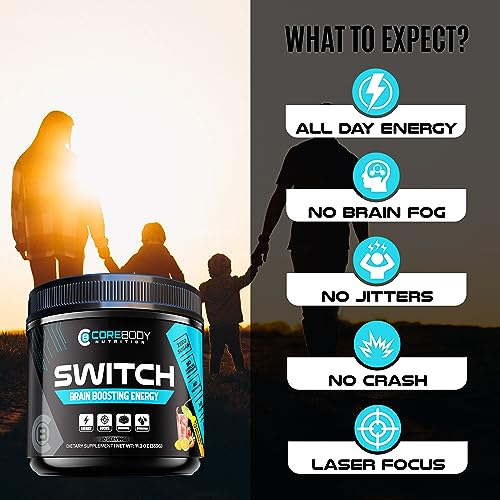 Switch, Brain Boosting Nootropic Energy Supplement, Increase Mental Focus & Cognitive CoreBody Nutrition uk supplements