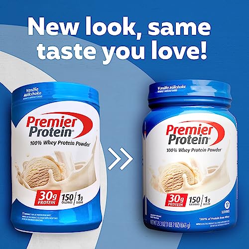 Premier Protein Powder, Vanilla Milkshake, 30g Protein, 1g Sugar, 100% Whey Protein Premier Protein uk supplements