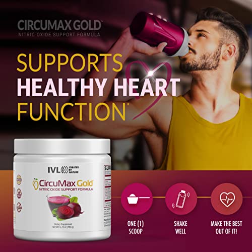 IVL - CircuMax Gold - Nitric Oxide Supplement Powder Boost - Organic Beets - Beetroot IVL uk supplements