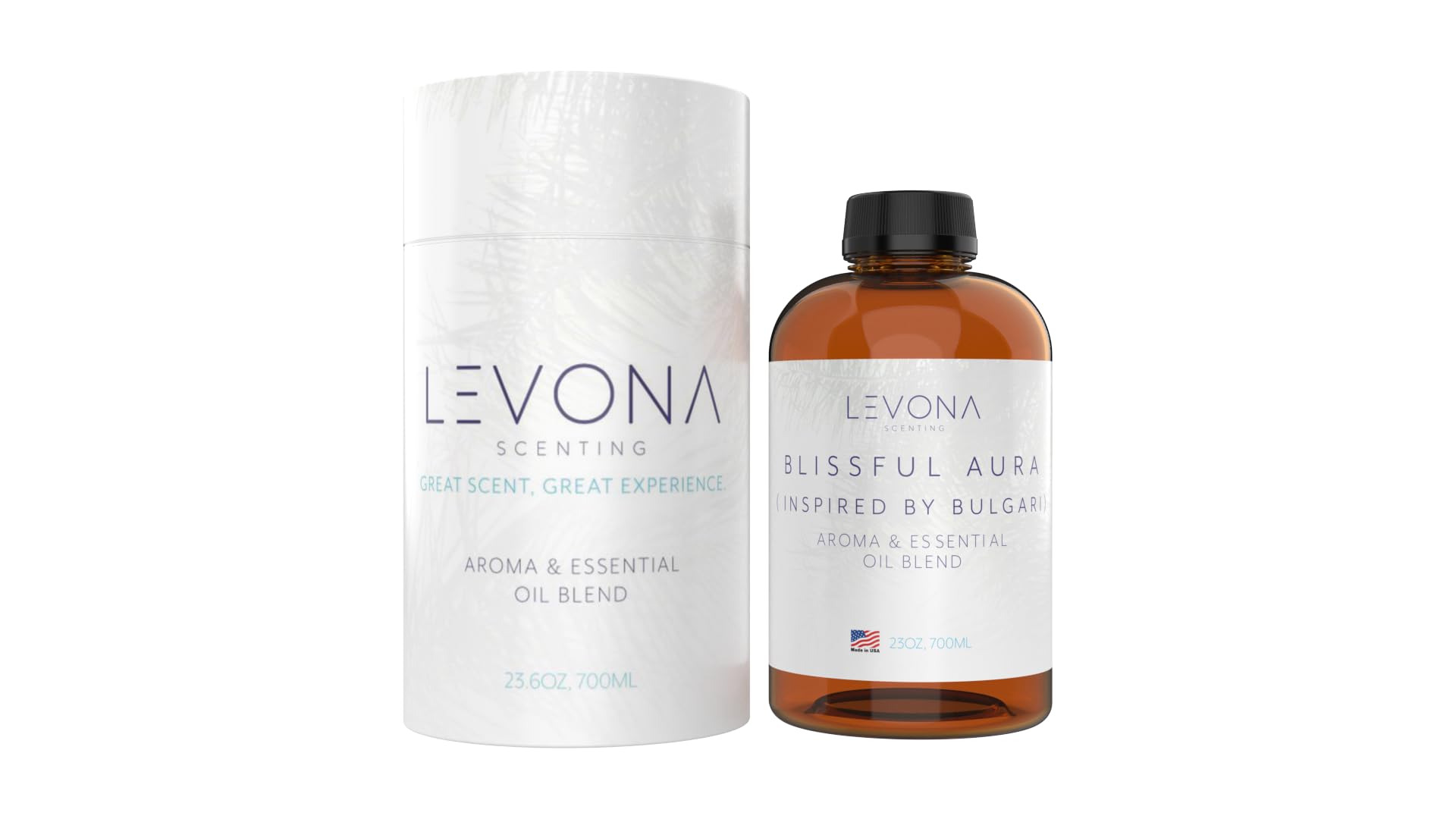 Levona Scent Essential Oils for Diffuser: Blissful Aura with Notes of Amber, Musk & Jasmine LEVONA SCENT uk supplements