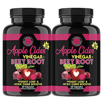 Angry Supplements Apple Cider Vinegar + Beet Root Capsules, Detox Pills, Nitric Oxide Angry Supplements uk supplements