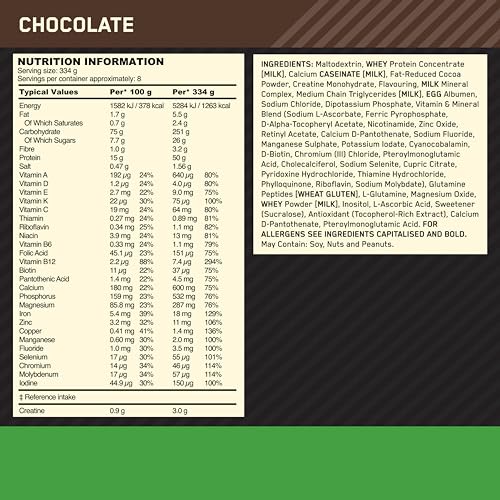 Optimum Nutrition Serious Mass Protein Powder High Calorie Mass Gainer with Vitamins Optimum Nutrition uk supplements