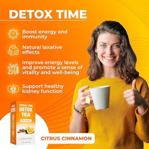 Total Tea SIimming Detox Tea Caffeine Free - 25 Day Detox Tea - Herbal Tea Total Tea uk supplements