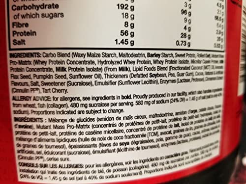 MUTANT Mass Weight Gainer Protein Powder, High-Calorie Workout Shakes Mutant uk supplements