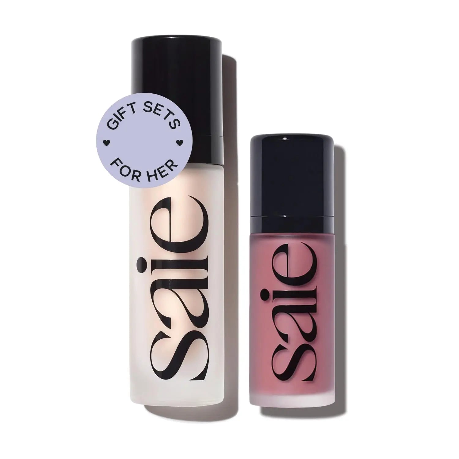 Saie Radiant Glow Duo - Dew Liquid Blush (Chilly, .40 oz) + Glowy Super Gel (Starglow, 1 oz) - Hydrating Cream Blush & Illuminating Primer for a Luminous, Natural Finish Saie uk supplements