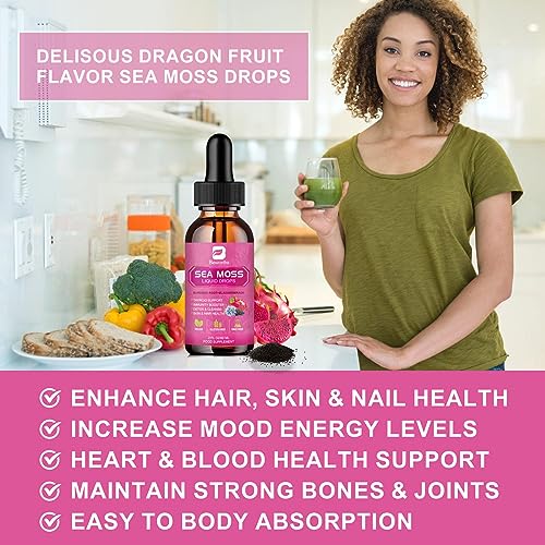3000mg Sea Moss Liquid Drops - Black Seed Oil & Irish Sea Moss Gel B BEWORTHS uk supplements