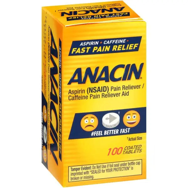 Anacin Fast Pain Relief Pain Reducer Aspirin Tablets, 200 Tabs (Value Pack of 2) ANACIN uk supplements