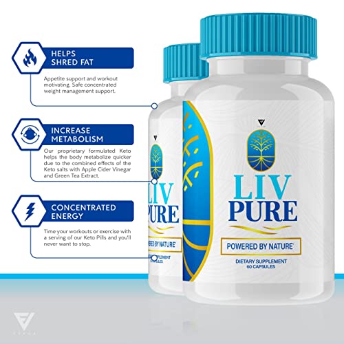 (5 Pack) Liv Pure Pills, Livpure Liver Detox Cleanse Management Capsules Advanced Formula Fyvus uk supplements