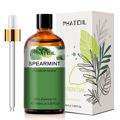 PHATOIL Spearmint Essential Oil 100ML, Pure Premium Grade Spearmint Essential Oils PHATOIL uk supplements