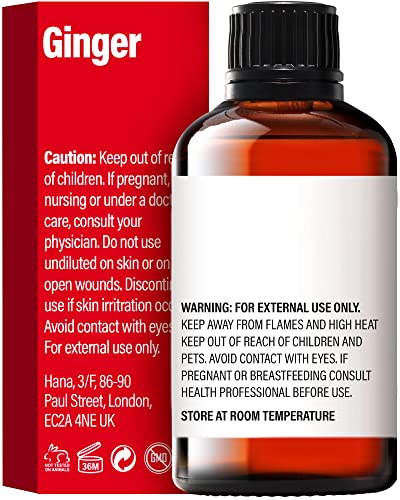 H’ana Pure Ginger Oil for Belly Fat & Pain - 100% Natural Therapeutic Grade Ginger Essentia H'ana uk supplements