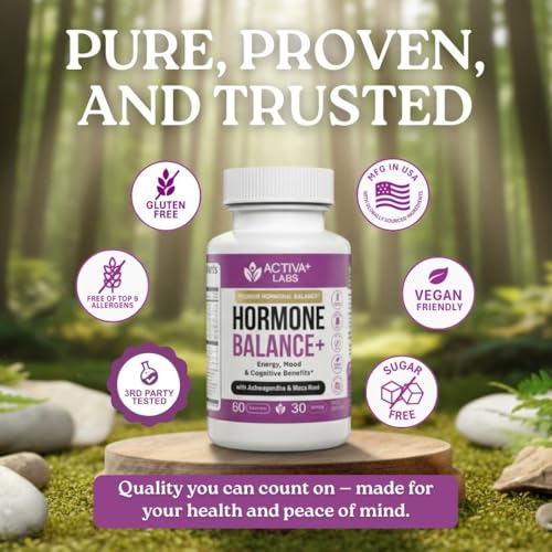 Activa Labs+ Hormone Balance for Women | Boost Energy, Mood, Libido and Focus | Supports Cycle&Menopause Comfort | Gluten, Soy&Lactose Free | 30 Day Supply Activa Labs uk supplements