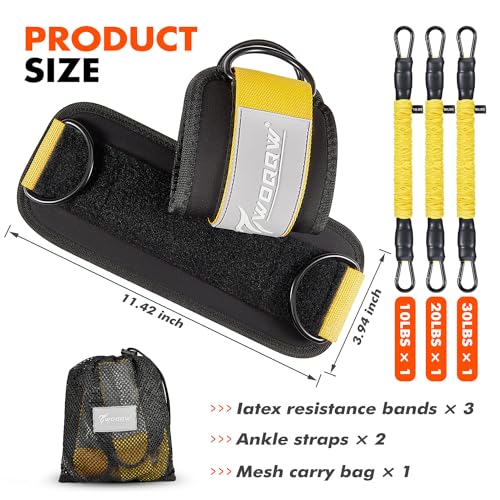 Ankle Resistance Bands with Cuffs, Ankle Bands for Working Out, Glutes Workout Equipment WOQQW uk supplements