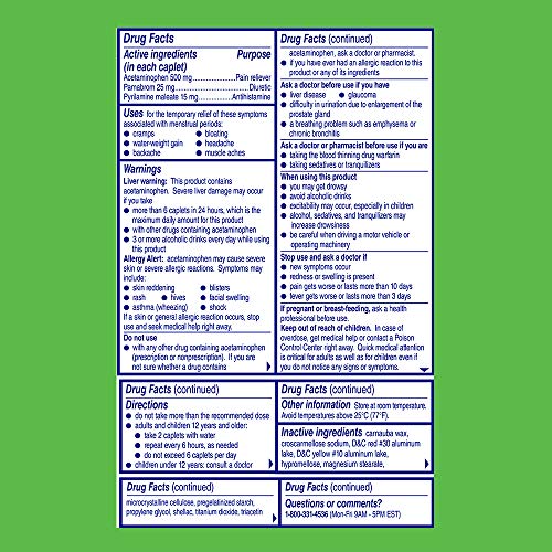 Midol Complete Caffeine Free Caplets 24ct: Midol Complete Caffeine Free Menstrual Pain Relief Caplets with Acetaminophen, Provides Headache Relief and Period Cramps Relief, 24 Count Midol uk supplements