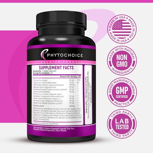 Liver Cleanse Detox & Repair All-in-One Liver Health Support Supplement-Herbal Complex PHYTOCHOICE uk supplements