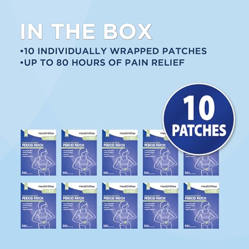 HealthWise Menstrual Pain Relief Period Patch | 10% Menthol | Strong, Soothing Relief HealthWise uk supplements
