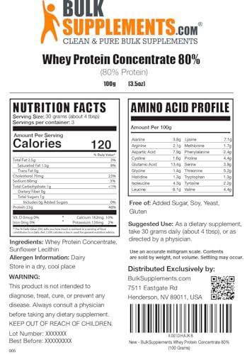 BULKSUPPLEMENTS.COM Whey Protein Concentrate Powder - Unflavored Protein Powder BULKSUPPLEMENTS.COM uk supplements