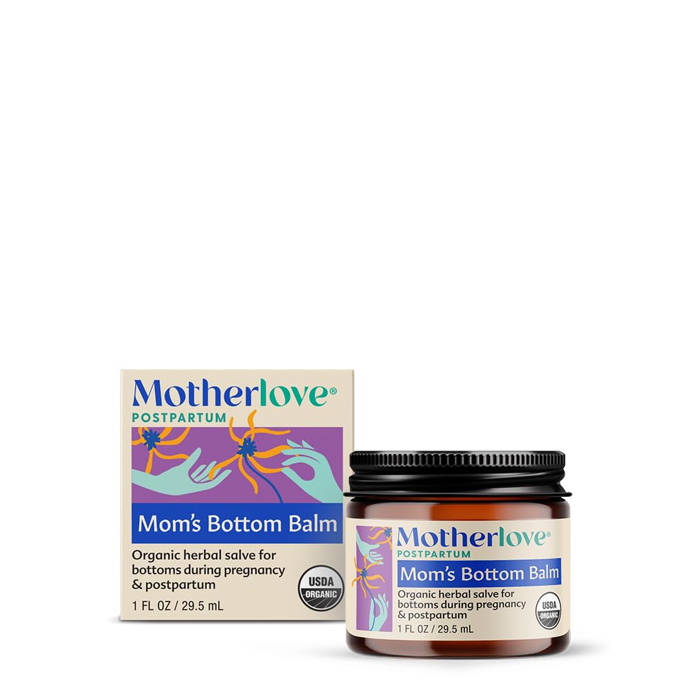 Motherlove Mom's Bottom Balm (1 oz) Organic Herbal Salve w/Witch Hazel for Bottoms During Pregnancy & Postpartum —Non-GMO Ointment Motherlove uk supplements