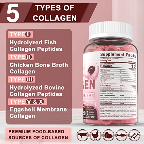 Sugar Free Hydrolyzed Collagen Gummies 800mg Kroo uk supplements