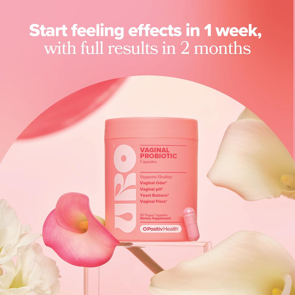 O Positiv URO Vaginal Probiotics for Women pH Balance with Prebiotics & Lactobacillus – Vaginal Health Supplement – Promote Healthy Vaginal Odor & Flora, 60 Count (Pack of 1), 1 Month Supply O Positiv uk supplements