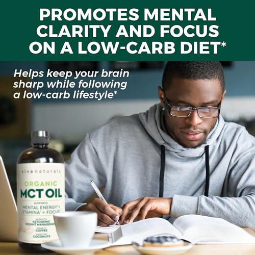Viva Naturals Organic MCT Oil for Keto Coffee (32 fl oz) - Best MCT Oil Supplement Viva Naturals uk supplements
