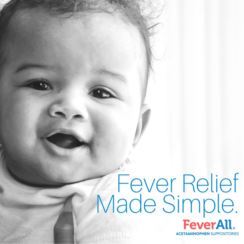Feverall Infant Acetaminophen Suppositories 6 Rectal Suppositories 80mg Each Pain Reliever/Fever Reducer. Paraben Free, No Artificial Colors or Other preservatives. Ages 6-36 Months (Pack of 2) Feverall uk supplements