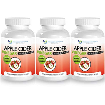 Apple Cider Vinegar Capsules - 100% Organic Apple Cider Vinegar Pills 1500 mg DOCTOR RECOMMENDED SUPPLEMENTS uk supplements
