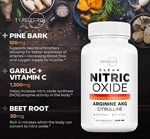 Type Zero Nitric Oxide 6X Booster, 150 Veggie Capsules - Natural Supplement - Beetroot Type Zero uk supplements