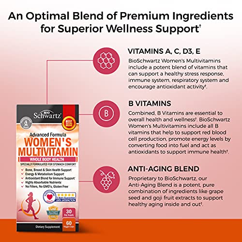 Multivitamin for Women with Vitamin D3 - Multivitamins for Bone Breast Skin Joint BioSchwartz uk supplements