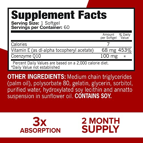 Qunol Ultra CoQ10 100mg Softgels- 3x Better Absorption Coenzyme Q10 Supplements Qunol uk supplements