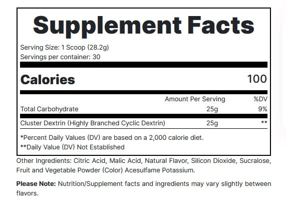 REDCON1 Cluster Bomb, Unflavored - Intra/Post Workout Carbs - Gluten Free + Vegan Cluster REDCON1 uk supplements