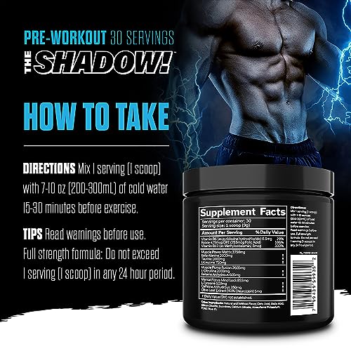 JNX SPORTS The Shadow! 350mg of Caffeine Hard Core Preworkout -Electric Energy JNX SPORTS uk supplements