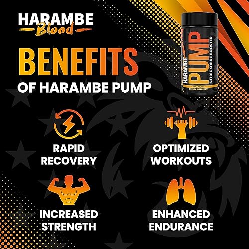 Harambe Pump - Nitric Oxide Supplement with Nitrosigine, S7, and BioPerine - Best Pre Harambe Blood uk supplements