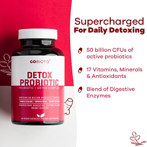 GOBIOTIX Detox Probiotic Supplement with Digestive Enzymes, Milk Thistle, Turmeric GOBIOTIX uk supplements