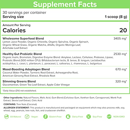 SkinnyFit Mango Splash Skinny Greens, Green Juice Superfood Powder, Natural Energy SkinnyFit uk supplements