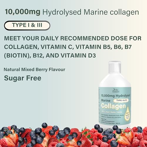 NUTRI Beauties Hydrolysed Marine Collagen Liquid Drink Supplement 10,000Mg NUTRI BEAUTIES uk supplements