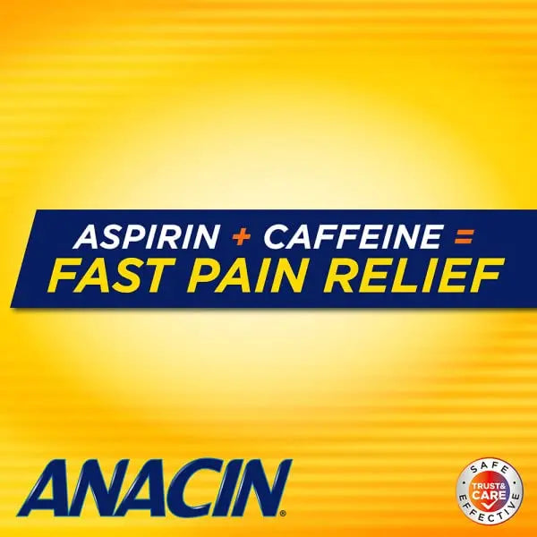 Anacin Fast Pain Relief Pain Reducer Aspirin Tablets, 200 Tabs (Value Pack of 2) ANACIN uk supplements