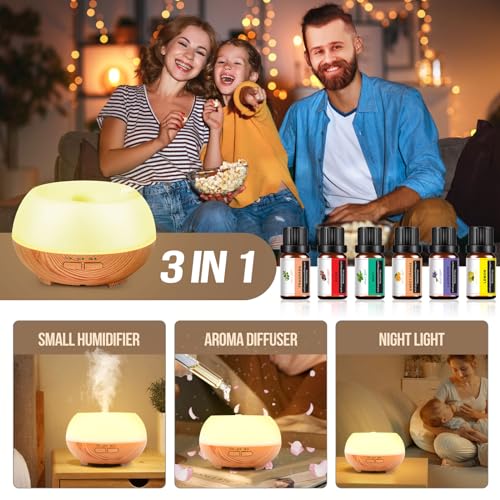 Aromatherapy Essential Oil Diffuser: Cool Mist Aroma Diffuser for Home - Colorful Light Create Ambience Grevol uk supplements