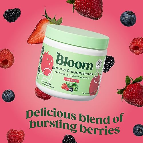 Bloom Nutrition Super Greens Powder Smoothie & Juice Mix (Berry) Bloom Nutrition uk supplements