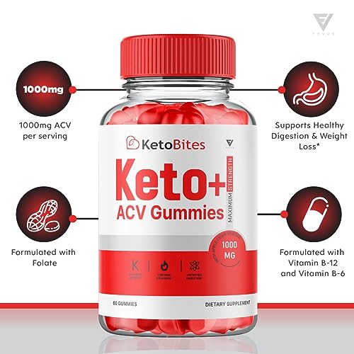 (2 Pack) Keto Bites ACV Gummies, KetoBites Keto ACV Gummies Advanced Weight Loss Fyvus uk supplements