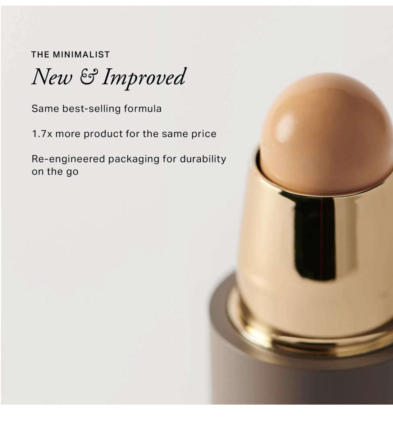 MERIT The Minimalist Perfecting Complexion Foundation and Concealer Stick Camel Merit uk supplements