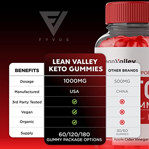 (2 Pack) Lean Valley Keto ACV Gummies Advanced Weight Loss Formula - Lean Valley Fyvus uk supplements