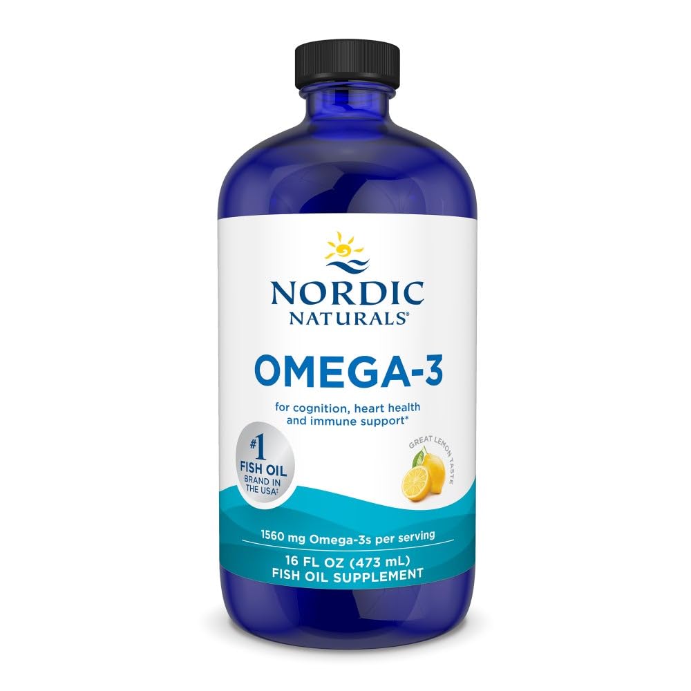 Nordic Naturals Omega-3, Lemon Flavor - 16 oz - 1560 mg Omega-3 - Fish Oil - EPA & DHA - Immune Support, Brain & Heart Health, Optimal Wellness - Non-GMO - 96 Servings Nordic Naturals uk supplements
