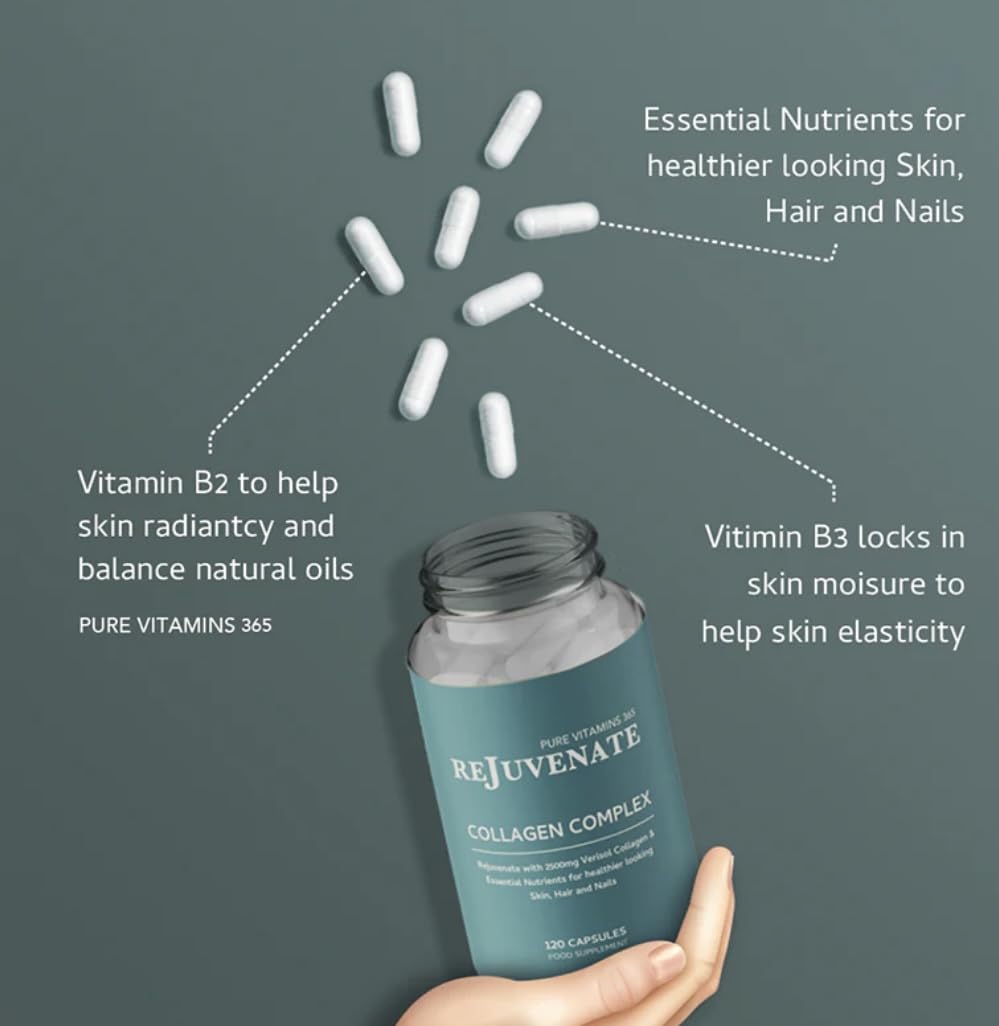 Rejuvenate premium Collagen Capsules - 2500mg High Strength Verisol Bovine Collagen Supplement Generic uk supplements