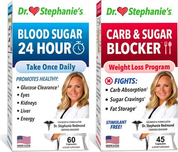 Pharmaganics Dr. Stephanie's Bundle Pack - 24 Hour Support + Carb & Sugar Blocker Pharmaganics uk supplements
